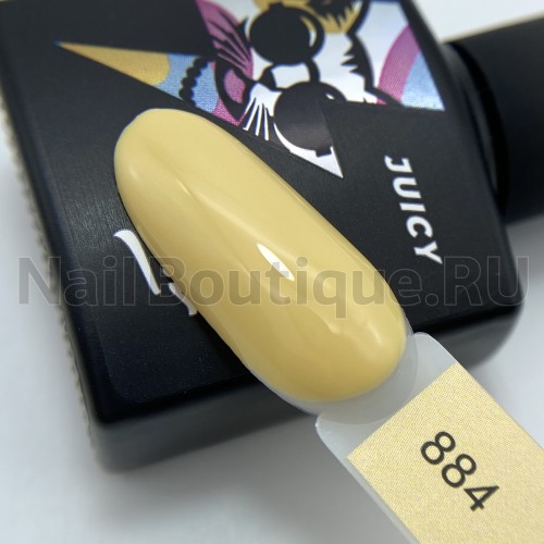 Цветной гель-лак для ногтей желтый RockNail Juicy №884 Viva La Juicy, 10 мл