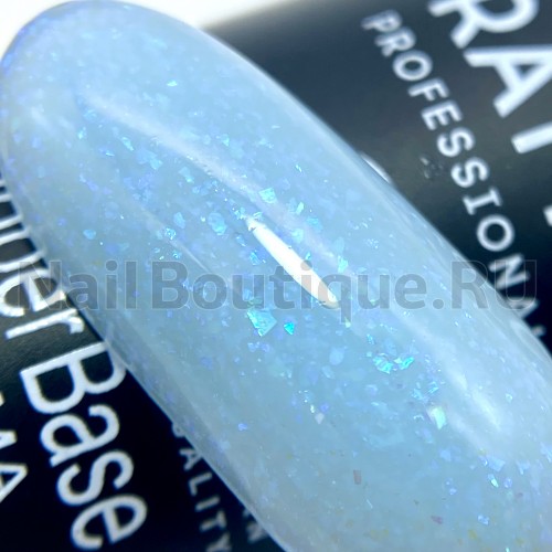 База для ногтей камуфлирующая (цветная) Grattol Rubber Base Glitter №15 No Hema, 9 мл