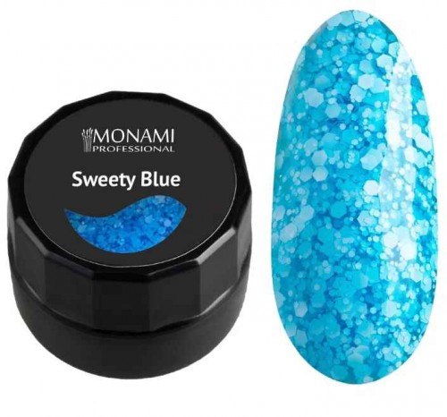 Цветной гель-лак для ногтей Monami Sweety Blue, 5 гр
