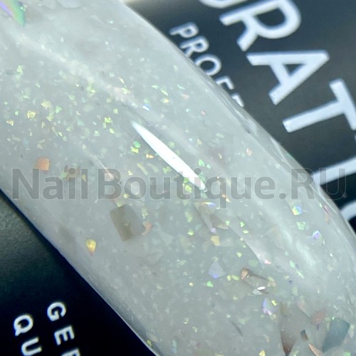 База для ногтей камуфлирующая (цветная) Grattol Rubber Base Glitter №9 No Hema, 9 мл