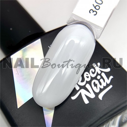 Цветной гель-лак для ногтей белый RockNail Skin №360 Ivory Skin, 10 мл
