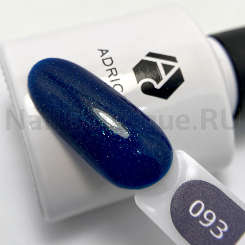 Цветной гель-лак для ногтей AdriCoco №093 Мерцающий морской синий, 8мл