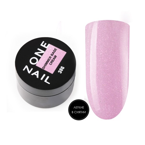 База для ногтей камуфлирующая (цветная) OneNail Base Shimmer Cream (шайба), 30 мл 