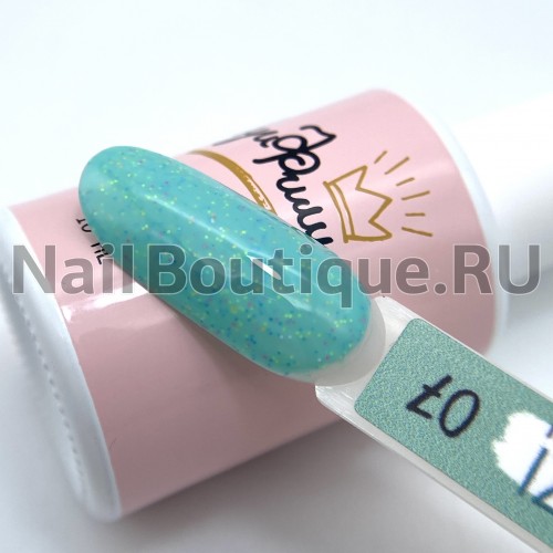 Цветной гель-лак для ногтей бирюзовый Луи Филипп Smuzi №07, 10 мл