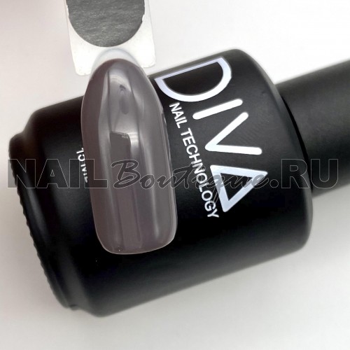 Цветной гель-лак для ногтей серый DIVA №054, 15 мл