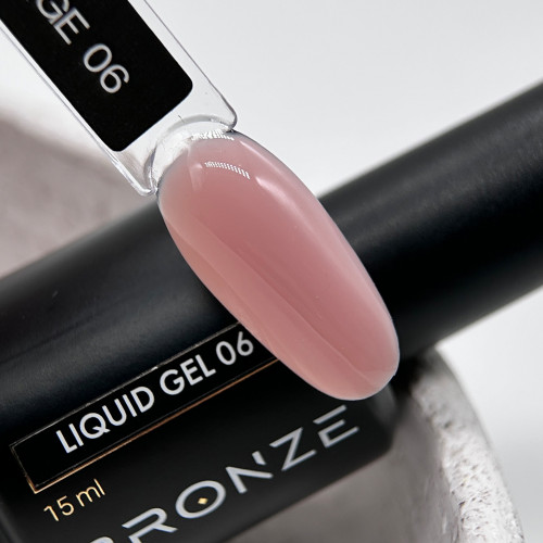 Ликвид гель для ногтей Bronze Liquid gel #06 Beige, 15 мл