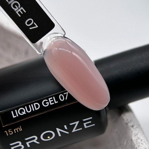 Ликвид гель для ногтей Bronze Liquid gel #07 Coffee Beige, 15 мл