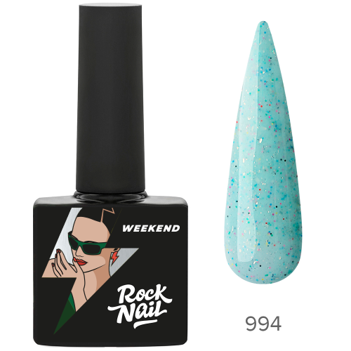 Цветной гель-лак для ногтей RockNail Weekend №994 Prpsi Radio, 10 мл