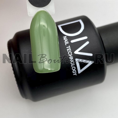 Цветной гель-лак для ногтей зеленый DIVA 060 15 мл