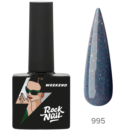 Цветной гель-лак для ногтей RockNail Weekend №995 Tramp Stamp, 10 мл