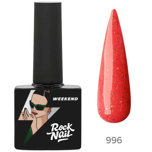 Цветной гель-лак для ногтей RockNail Weekend №996 Wassup, 10 мл