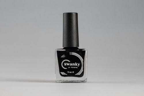 Swanky Stamping Лак для стемпинга 001 - черный, 10 мл